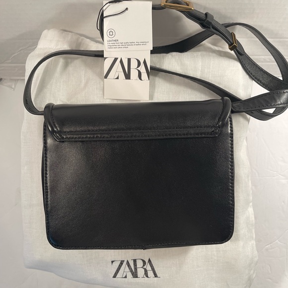 NWT Zara Leather Crossbody Bag - Picture 9 of 15
